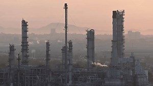 big oil and petroleum refinery or factory