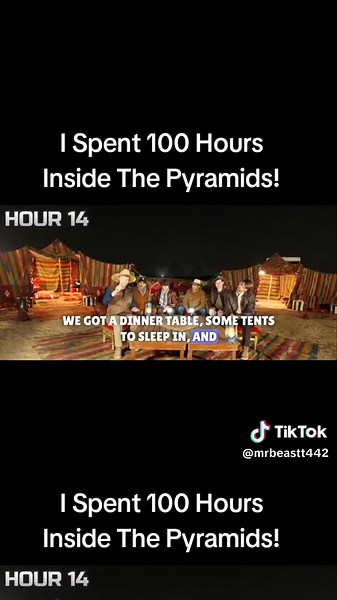 100 Hours Inside The Pyramids - MrBeast Challenge Part 1