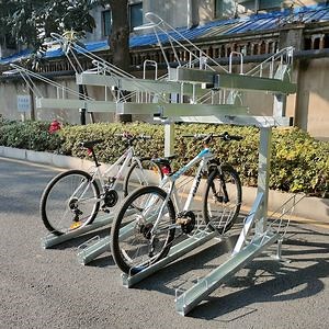 [Hot Item] Upside Down Two Tier Outdoor Vertical Double Stack Bike Storage Rack