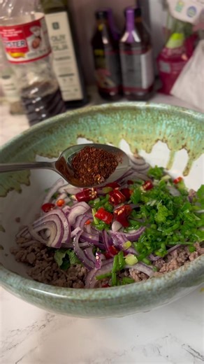 Dagens thaimat🫶🏽 Larb #isanfood#larbgai#thaifood#foodtok#foodie