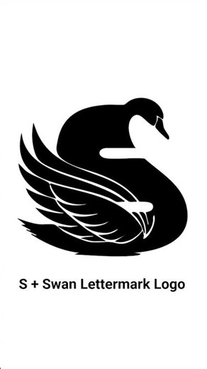 S + Swan Lettermark Logo Idea Process