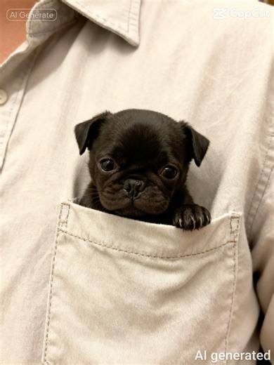 Pocket Beanie ❤️❤️💛💜💙💚Beanie THE PUG #dog #puppy #shorts