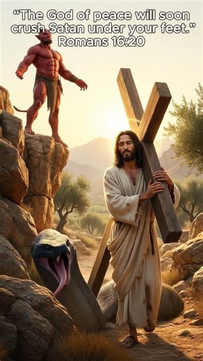 The God of peace will soon crush Satan under your feet.” Romans 16:20#jesus #jesusistheking #funny