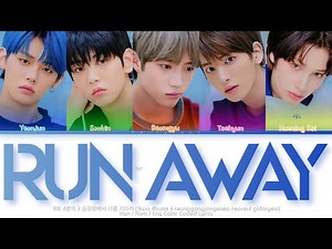 TXT (투모로우바이투게더) 9와 4분의 3 승강장에서 너를 기다려 (Run Away) Color Coded Lyrics (Han/Rom/Eng)