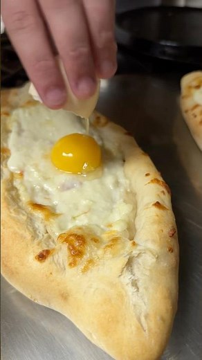 Making Adjaruli Khachapuri (Georgian Cheese and Egg Bread)