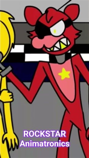 Rockstar Animatronics Pizzeria Rock, Animatronic Shock. #fnaf #fivenightsatfreddys #magmaren