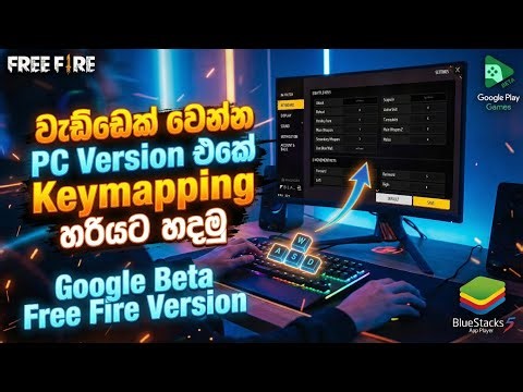 වැඩ්ඩෙක් වෙන්න Key Map හරියට හදමු | Free Fire PC Keymapping Setup 2026 (Google Beta) Sinhala