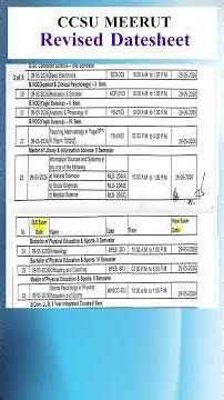 CCSU Revised Datesheet Professional Courses