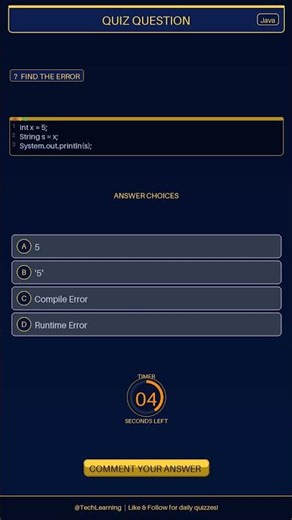 Can You Find the Error? Java Quiz #Shorts
