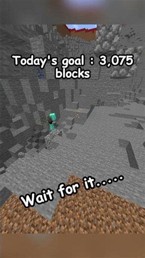 Day 43 Of Digging 1 Block For Every Like I Get! #shorts #minecraft