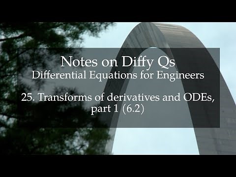25. Transforms of derivatives and ODEs, part 1 (Notes on Diffy Qs, 6.2)