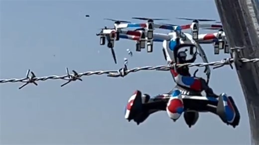 万博空飛ぶクルマ　部品破損の瞬間 - セレクト - 毎日動画