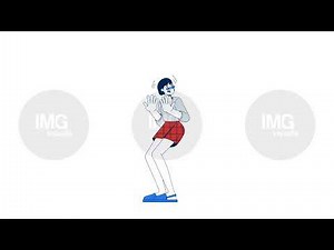 Scared korean woman trembling in shocked reaction 2D character animation