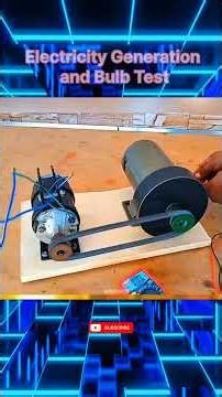 Battery Started Motor Generator Demo | Electricity Generation and Bulb Test