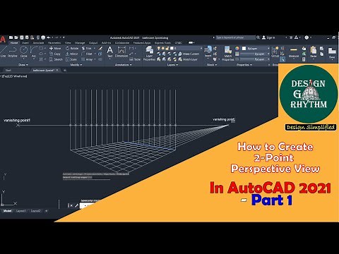 How To Draw Two Point Perspective In AutoCAD - Part 1 #how to draw 2 point perspective grids