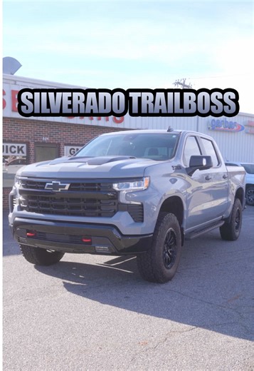 Read Caption for more information! ⬇️ Built to dominate on and off the road, this 2024 Silverado Trailboss could be yours today! Come on by Black Automotive in Statesville, North Carolina and see it for yourself, or give us a call at 704-872-7471 for more information! #carsoftiktok #silveradotrailboss #chevroletsilverado #carforsale #cardealership