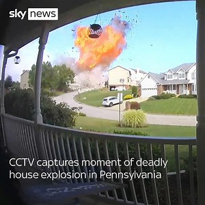 33K views · 342 reactions | WARNING: Video shows the moment of a house explosion that killed five people. This CCTV captures the moment of a house explosion in Pennsylvania, which killed five people, including one child. Read more: https://trib.al/yXLikvr | Sky News | Facebook