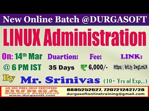 LINUX Administration Online Training @ DURGASOFT