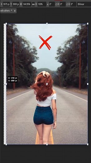 Stretch background with content aware scale in photoshop & photopea ✨