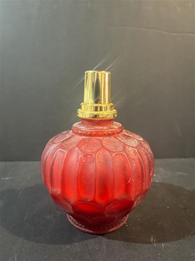 Vintage Red Frosted Glass Oil Lamp – 6-inch Kerosene Table Lighting - Etsy