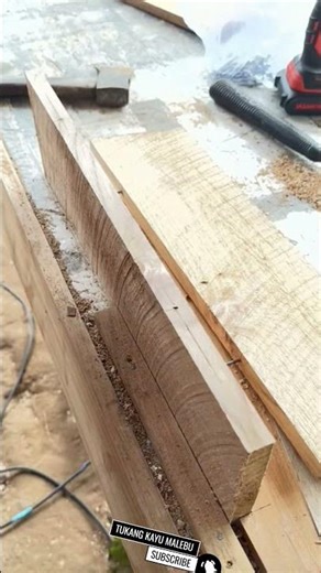 Quick way to connect teak boards using nails and glue #wood #classicwood #woodworking #diy #tools