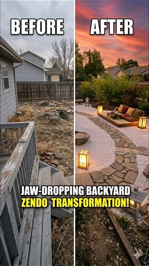 Turning a Boring Backyard into a Peaceful Zen Garden #japanesegarden #gardendesign