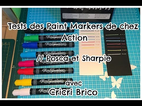 Tests Paint markers Action // Posca et Sharpie Scrapbooking