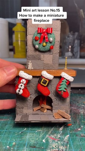 How to Make a Miniature Fireplace - Mini Art Lesson No.15