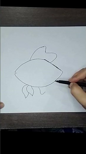 Easy Fish drawing / Fish drawing for beginners #fish #drawing #seafood