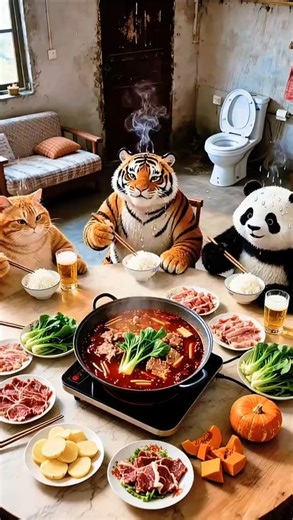 Fat orange is having lunch with his friends 🤣#cat #orangecat #catsoftiktok | Orange Cat