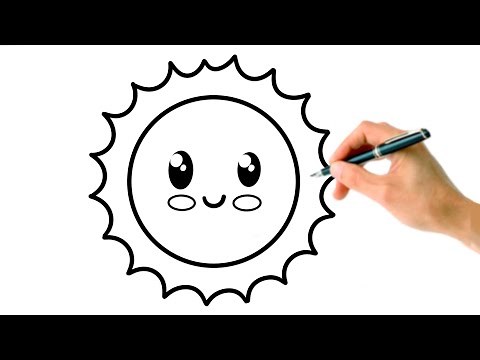 Drawing A Smiling Sun ☀️ Step-By-Step Tutorial for Kids Draw & Color Guide
