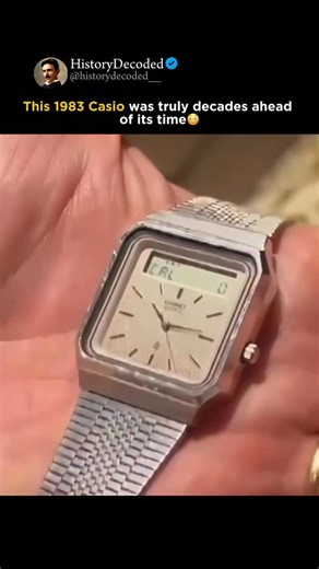 History Decoded on Instagram: "Most people think smartwatches are a modern invention-but they’re off by nearly 40 years. What you’re seeing is the Casio T-550, an engineering marvel released in 1983, long before the consumer internet existed. This wasn’t just a watch; it was among the first consumer devices to feature a fully integrated touchscreen. Unlike today’s capacitive displays, its screen used a transparent digitizer layered over the watch face. Users could draw numbers and symbols direct