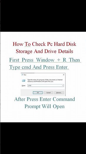 How to Check Hard Disk Storage and drive details on pc || Cmd se Computer hard disk details