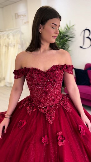Is a red wedding dress for you? We are obsessed with this incredible new red arrival! ❤️ #weddingdress #redwedding #red #iseered #gown #fyp #foryoupage #fyppppppppppppppppppppppp #ballgown #lace #appliques #new #bride