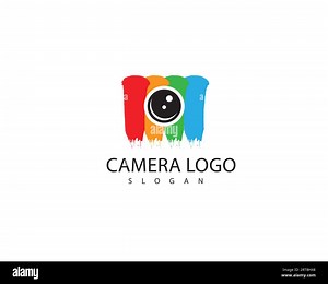 Camera logo design vector template. Photography and video logo design concept. Paint Brush Camera Lens Logo vector and editable Stock Vector Image & Art - Alamy