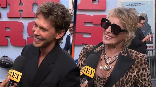 Austin Butler reacts to receiving support from Sharon Stone at the premiere of 'The Bikeriders,' and they both open up about the story behind their "special connection" after his ‘Elvis’ Cannes premiere. | Entertainment Tonight
