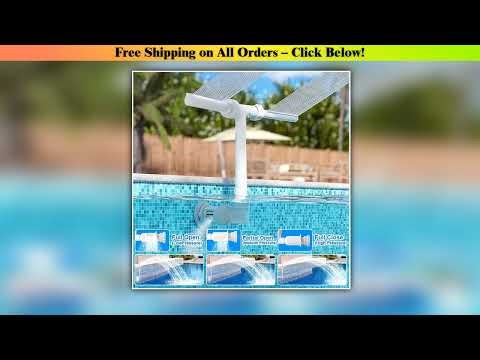 Pool Fountain Dual Sprinkler Fountain LED Lights Pool Waterfall Fountains Outdoor Swimming Pool