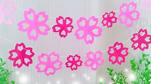 【簡単✨折り紙】桜の作り方🌸吊るし飾り・壁面飾り✨ DIY Paper craft Cherry Blossoms – はなみこと