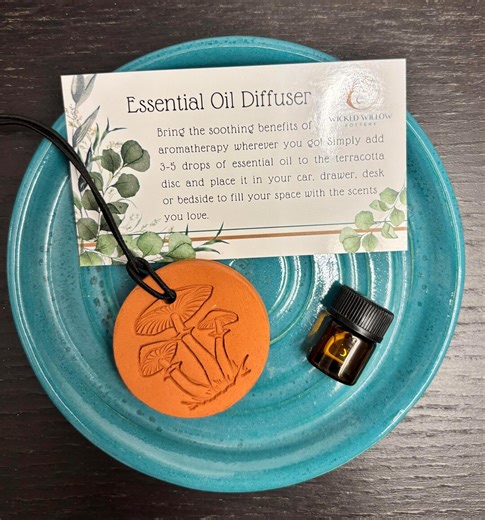 Handmade Terracotta Essential Oil Diffuser Disc – Aromatherapy Car Freshener - Etsy
