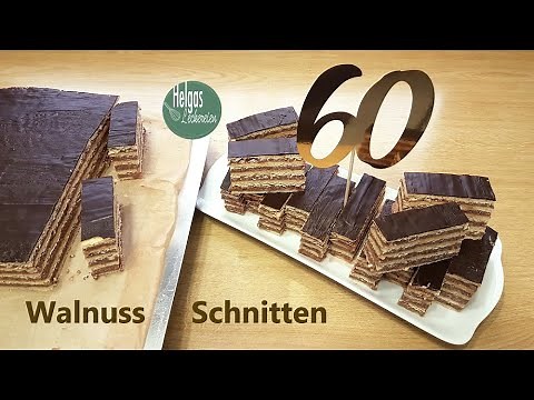 Walnuss- Schnitten, Geburtstagskuchen mal anders