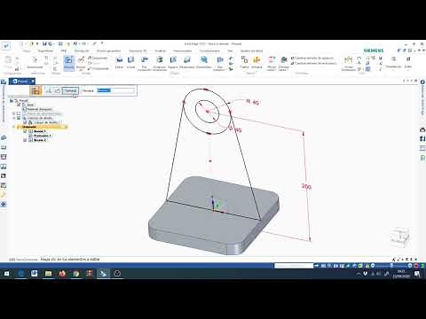 Tutorial Solid Edge: Práctica boceto - extrusión - agujero roscado 13