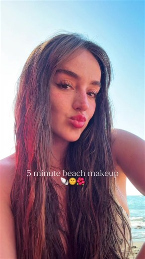 maquillaje de sirena en la playa 🧜🏻‍♀️✨ | sirena makeup