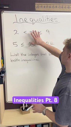 Inequalities Pt. 8 - Listing integer values from inequalities #maths #gcse #inequality #integer