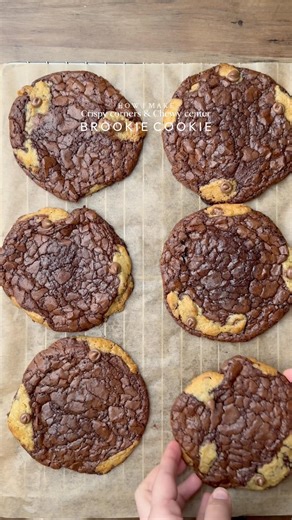 Brookie Cookies 🤤 #brookies #cookies #brownie #youtubeshorts #baking #viral #shorts #shortsfeed