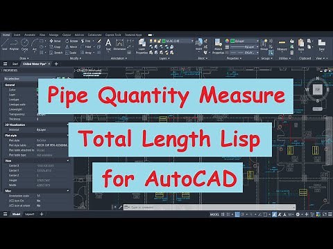 Total Length Lisp for AutoCAD - Pipe Quantity Measure