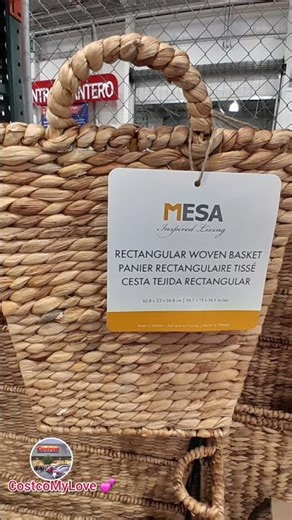 Vanderbuilt Rectangular Basket at Costco Metepec 💕 04/16/26 #costco #costcomexico #basket #home