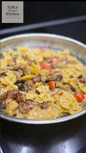 Pilzpfanne mit Hack und Pasta in unter 15min #pasta #fastrecipe #leckerkochen