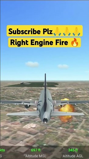 RFS-Real Flight Simulator-Right Engine Fire A320-200 Crashed Before Landing