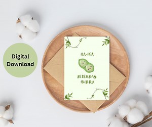 Birthday Card for Husband | Adult Bday Card | HA-PEA Birthday, Hubby (digital Download) - Etsy