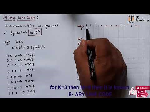 DC#14 M ary line code | 8 ary line code in digital communication || EC Academy